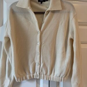 Theory Ivory Knit Top